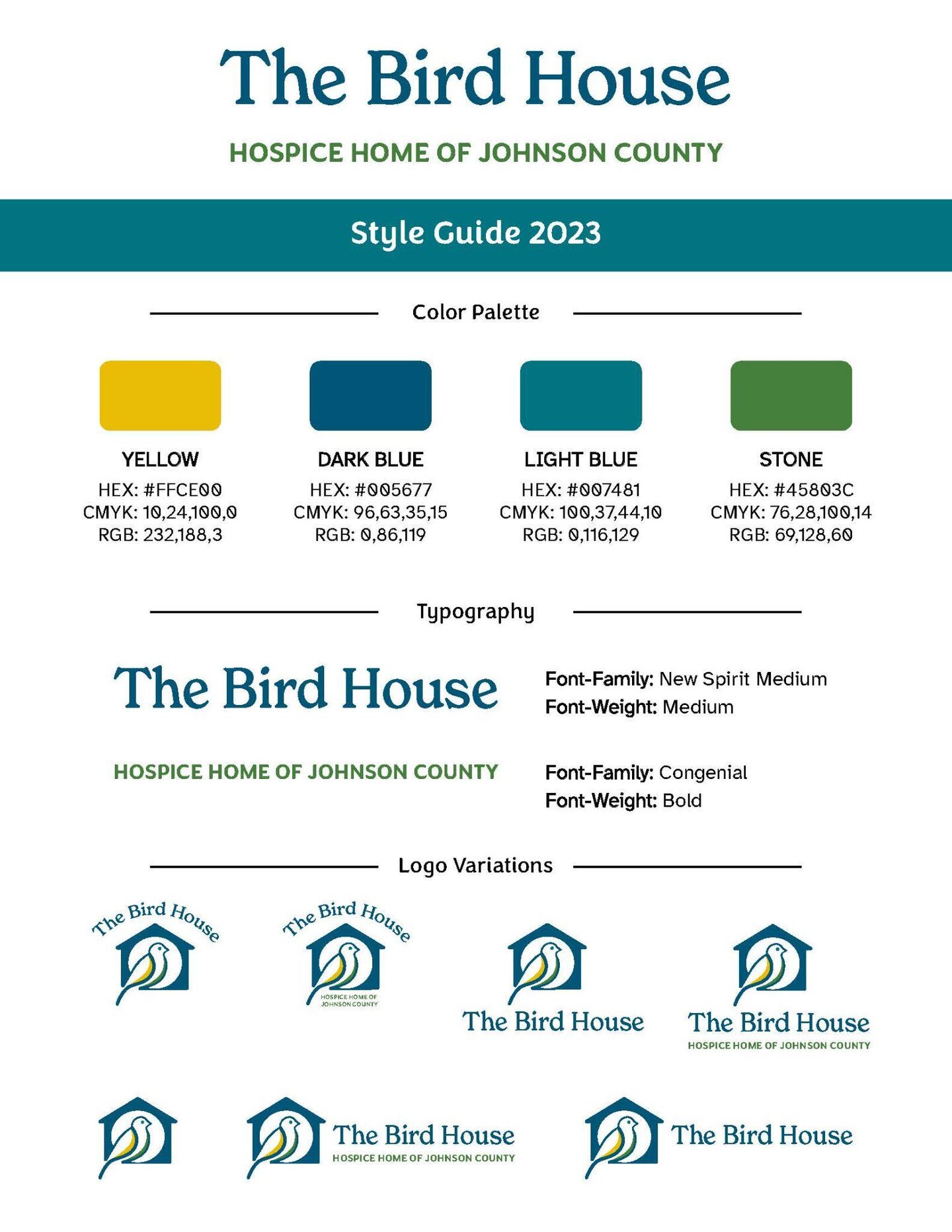 The Bird House brand collateral design