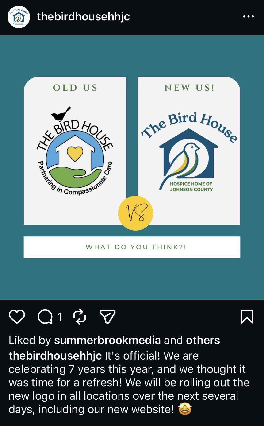 The Bird House Instagram Post of new logo